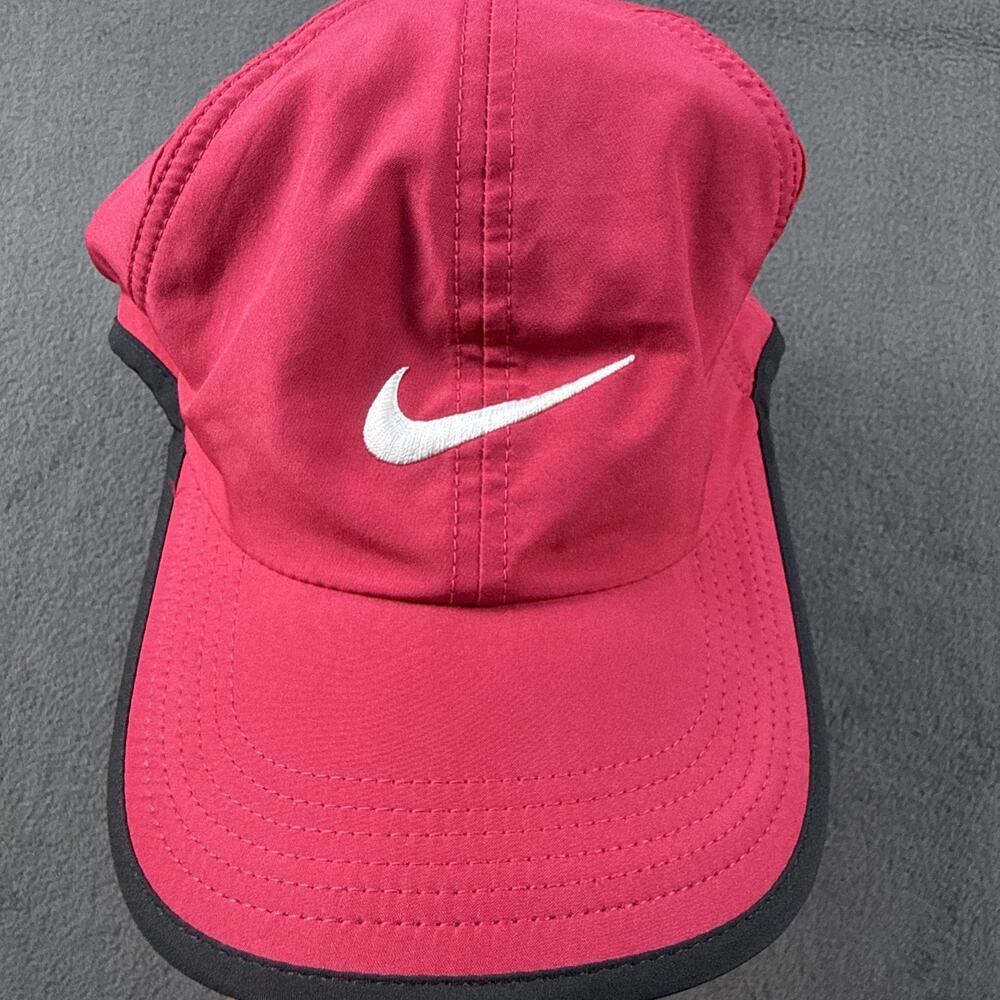 Nike Women Featherlight Dri Fit Hat Pink Tennis Running Golf Cap